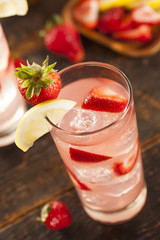 Refreshing Ice Cold Strawberry Lemonade