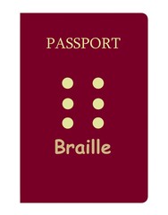 Symbole du Braille dans un passeport
