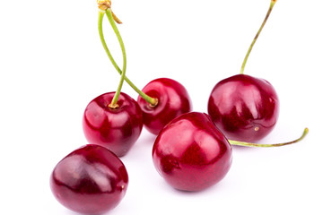Sweet fresh cherry isolated