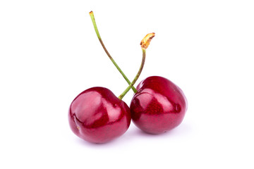 Sweet fresh cherry isolated