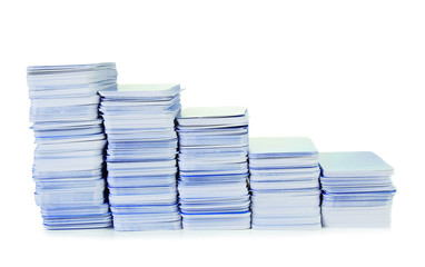 Business cards, isolated on white