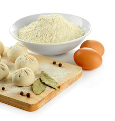 Raw Georgian khinkali