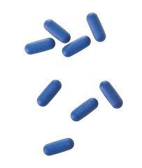Closeup of Blue Tablets