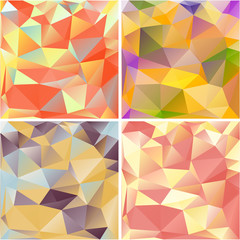 Multicolored geometric backgrounds.