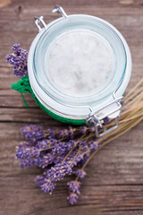 Natural lavender and coconut body scrub