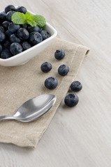 Blueberries in small bowl
