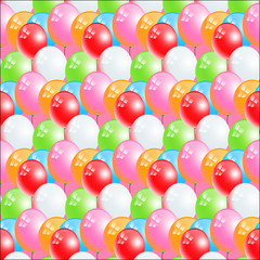 Fototapeta na wymiar Geschenkpapier Muster farbenfoher Ballons