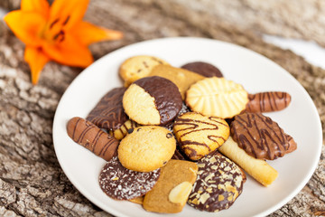Variety of Cookies on plate