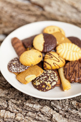 Fototapeta na wymiar Variety of Cookies on plate