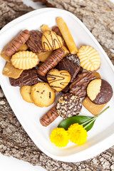 Variety of Cookies on plate