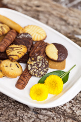 Variety of Cookies on plate