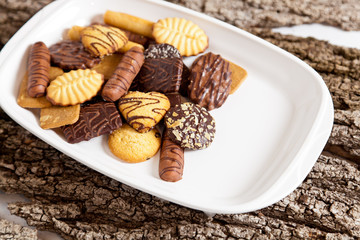 Variety of Cookies on plate