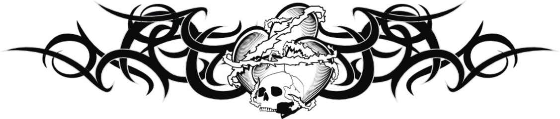 tribal heart tattoo tshirt6