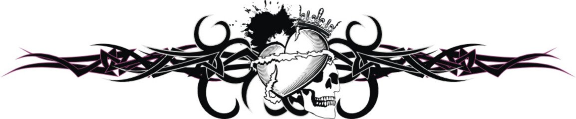 tribal heart tattoo tshirt5