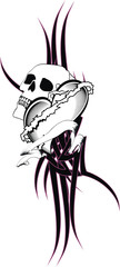 tribal heart tattoo tshirt2