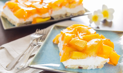 Hawaiian Mango Jello Cheesecake