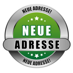 5 Star Button grün NEUE ADRESSE NA NA