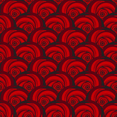 Fototapeta na wymiar Abstract seamless pattern red background with roses