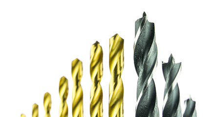 Titanium coated drill bit and Brad point wood drill bit