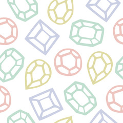 Seamless Pattern Of Diamond Shape Cartoon