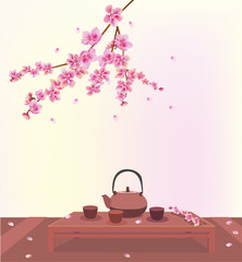 Sakura . Tea ceremony.Menu . Coffee .