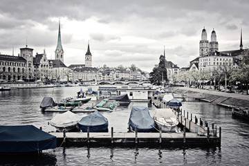 Stadtbild decoloriert - Zürich