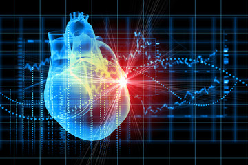 Human heart beats - Powered by Adobe