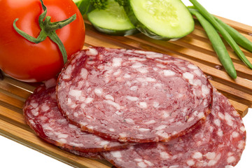 Fresh ripe salami