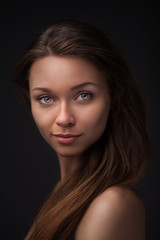 Fototapeta premium Young woman with beautiful healthy face