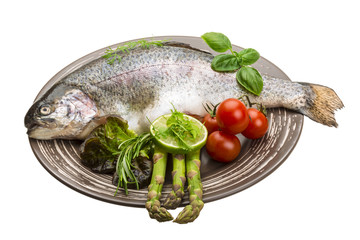 Fresh raw rainbow trout