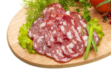 Fresh ripe salami