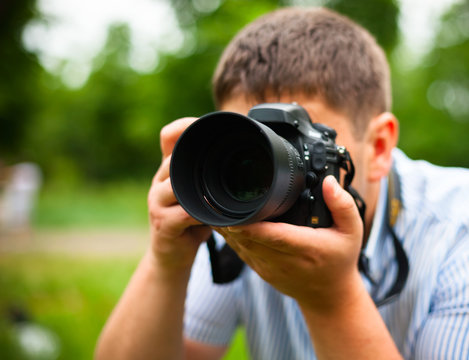 photographer with camera