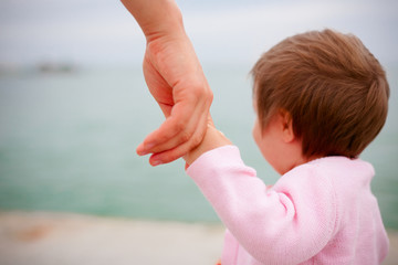 little girl on the beach