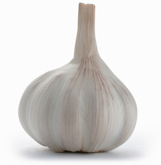 Garlic bulb isolated on white with clipping path