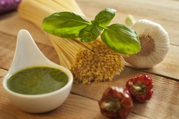 Spaghetti mit Pesto