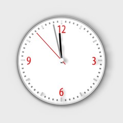 uhr darstellung 3d grafik kurz vor 12