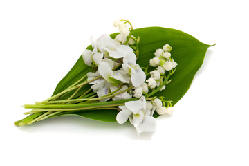 bouquet with lily of the valey flowers