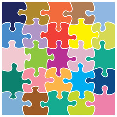 Colorful jigsaw pattern