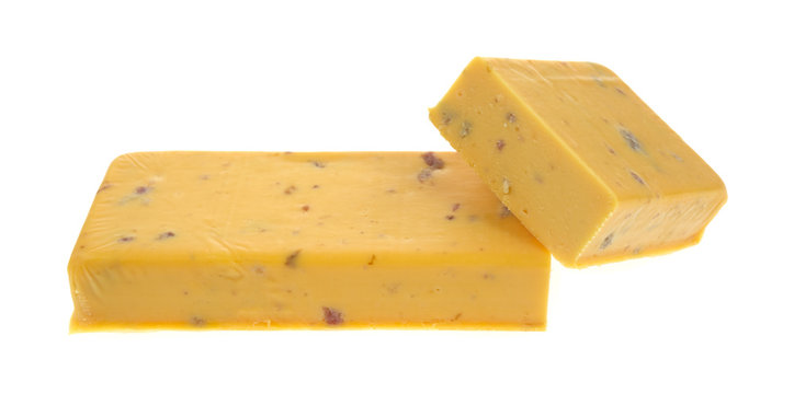 Cheddar salami cheese chunks