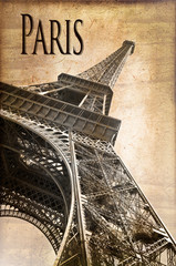 Fototapeta na wymiar Tour Eiffel Paris, vintage
