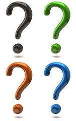 Set of question mark signs