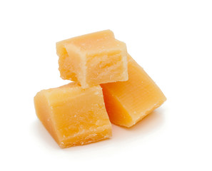 parmesan cheese isolated on white background