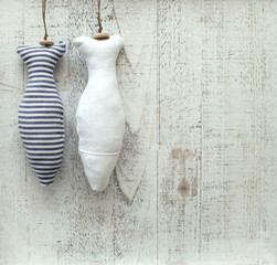 Fische weiß-blau, maritimer Hintergrund2