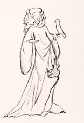 gothic woman in France