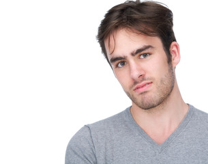 Fototapeta premium Portrait of a handsome young man isolated on white