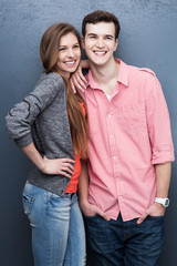 Young couple smiling