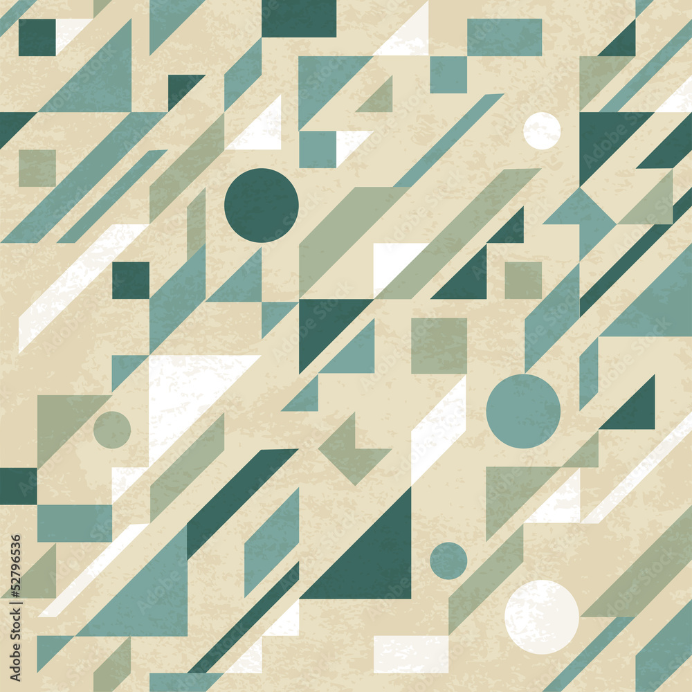 Aufkleber abstract geometric retro pattern