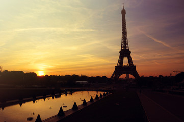 Sunrise in Paris  Eiffel Tower