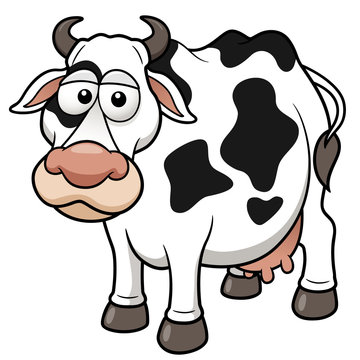 Vector illustration of Cow cartoon