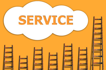 Service,wordding about success of business